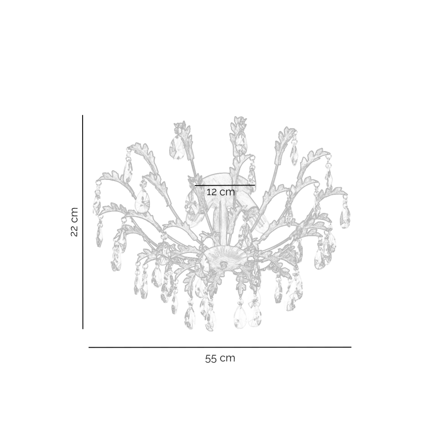 ONLI - Stropní svítidlo TERESA 3xE14/6W/230V bronzová