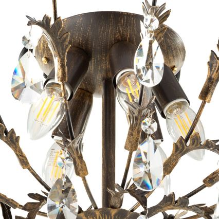 ONLI - Stropní svítidlo TERESA 5xE14/6W/230V bronzová