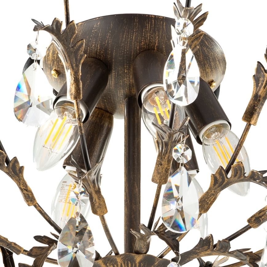 ONLI - Stropní svítidlo TERESA 5xE14/6W/230V bronzová