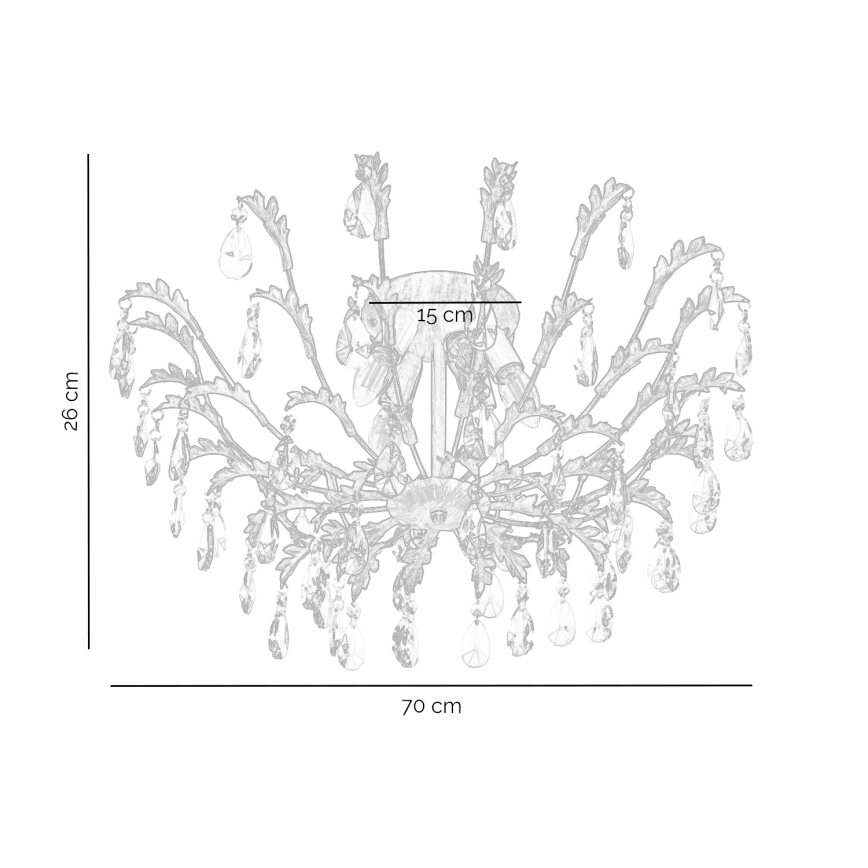 ONLI - Stropní svítidlo TERESA 5xE14/6W/230V bronzová