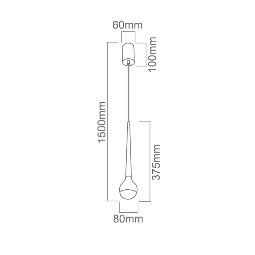 Open Design OR80261 - LED Lustr na lanku CAPPI LED/5W/230V černý chrom