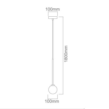 Open Design OR80629 - Lustr na lanku OTA 1xG9/8W/230V černá