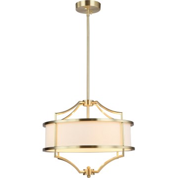 Open Design OR80926 - Lustr na tyči STESSO 4xE27/15W/230V pr. 42 cm mosaz/bílá