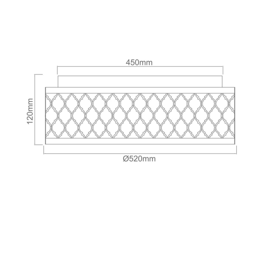 Open Design OR81008 - Stropní svítidlo CAVALLI 3xE27/15W/230V pr. 52 cm lesklý chrom