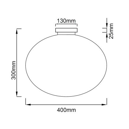 Open Design OR81169 - Stropní svítidlo PALLA 1xE27/12W/230V pr. 40 cm lesklý chrom