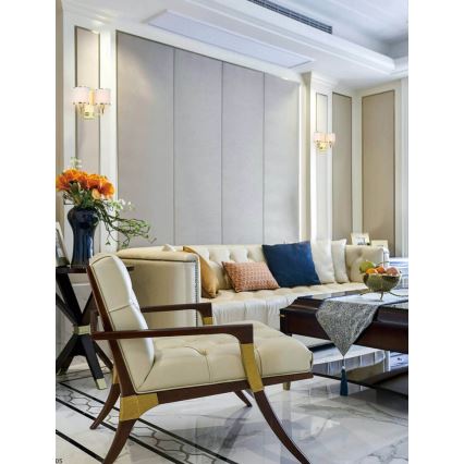 Open Design OR81503 - Nástěnná lampa CASA 2xE14/12W/230V mosaz/krémová