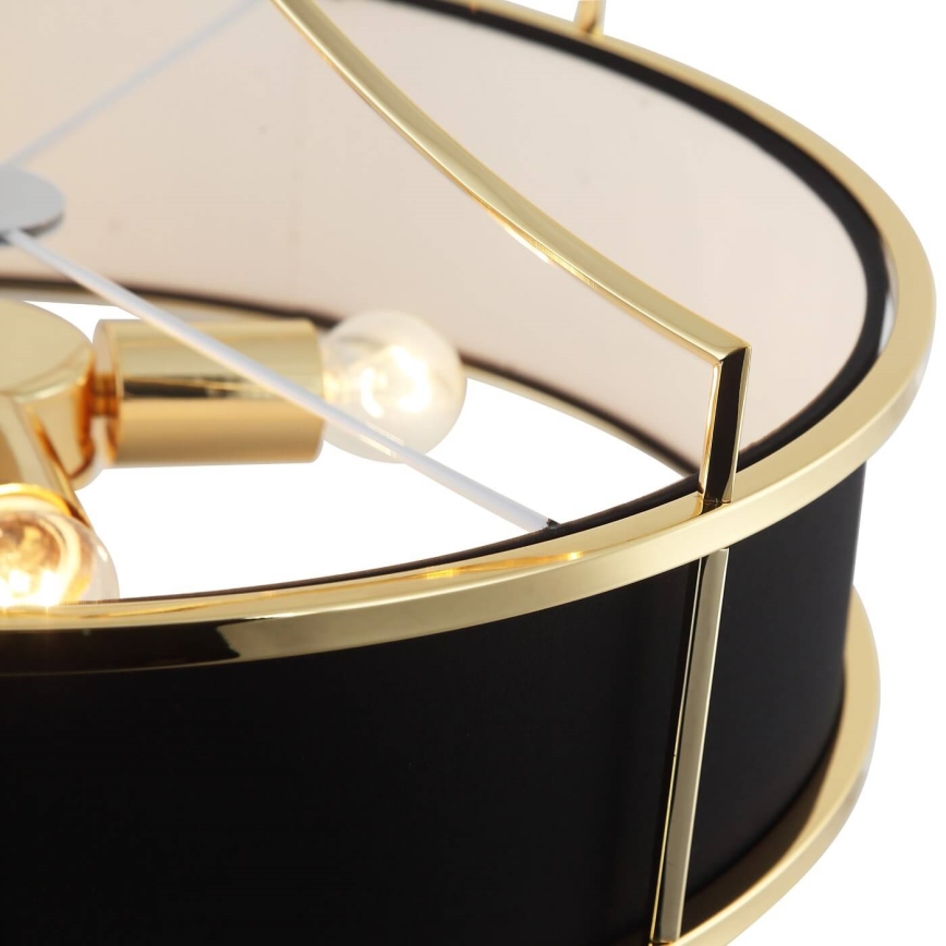 Open Design OR84146 - Lustr na tyči STANZA 4xE27/15W/230V pr. 55 cm zlatá/černá