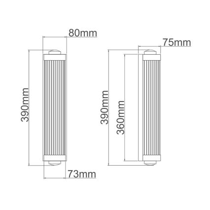 Open Design OR84474 - Koupelnová nástěnná lampa FUMI 2xG9/8W/230V IP44 lesklý chrom