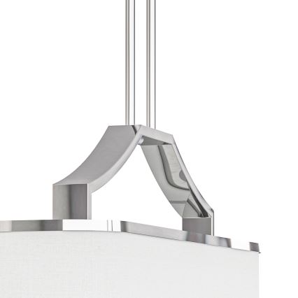 Open Design OR84849 - Lustr na tyči GERDO OVALE 6xE14/12W/230V lesklý chrom/bílá