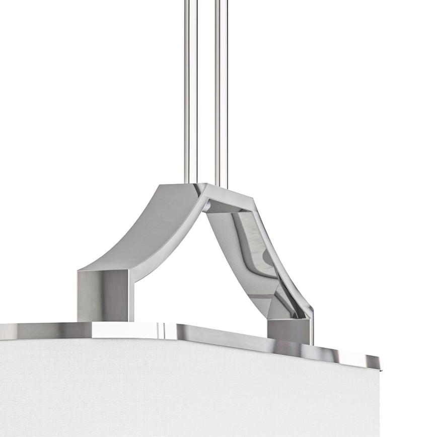 Open Design OR84849 - Lustr na tyči GERDO OVALE 6xE14/12W/230V lesklý chrom/bílá