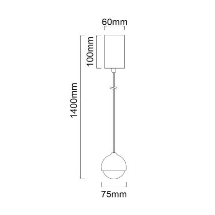 Open Design OR85099 - LED Lustr na lanku BOLICINA LED/5W/230V zlatá