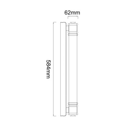 Open Design OR85259 - LED Koupelnové osvětlení zrcadla OMI LED/13W/230V 58 cm IP44 mosaz