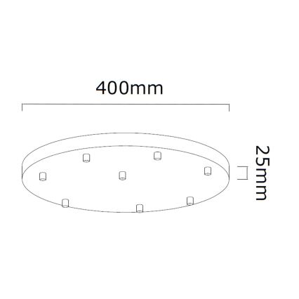 Open Design OR85341 - Lustr na lanku ERO 8xG9/8W/230V černá