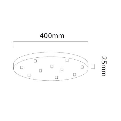 Open Design OR85365 - Lustr na lanku ERO 10xG9/8W/230V zlatá