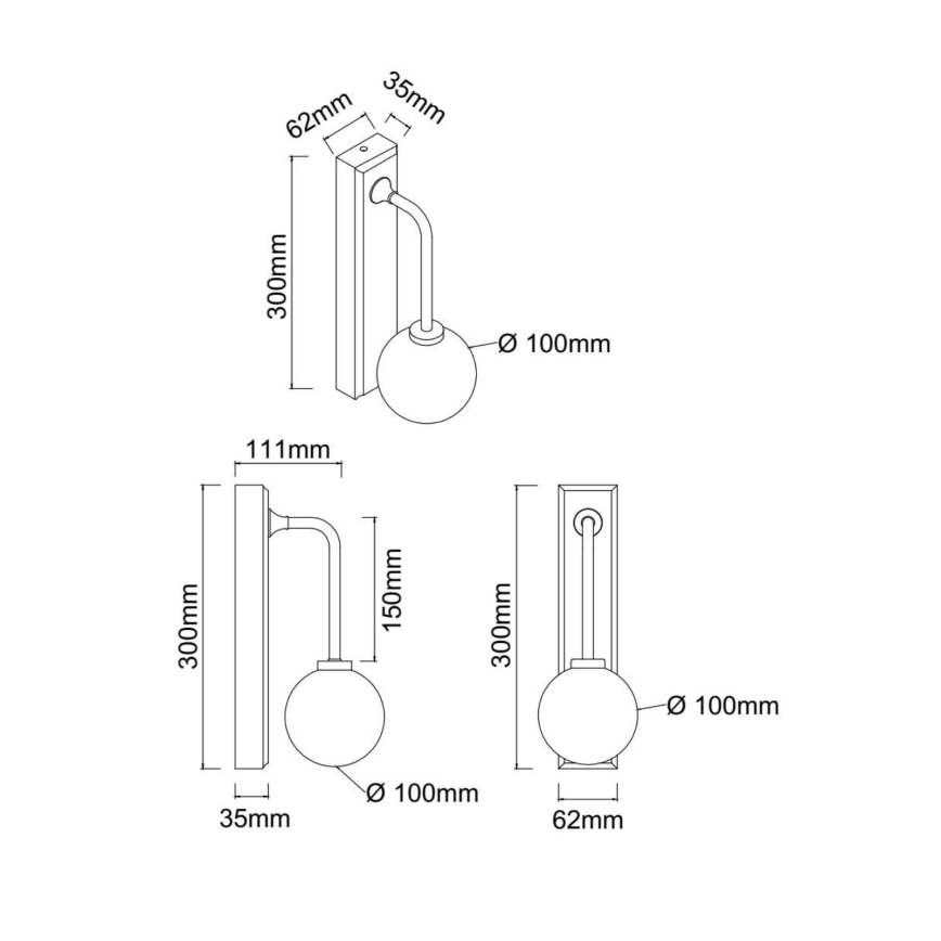 Open Design OR85600 - Koupelnová nástěnná lampa ERO 1xG9/9W/230V IP44 mosaz