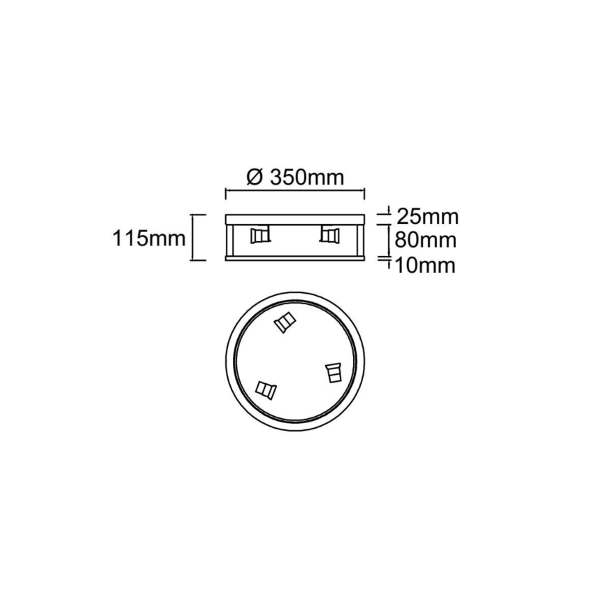 Open Design OR85792 - Stropní svítidlo SANDRO 3xE14/12W/230V pr. 35 cm matný chrom