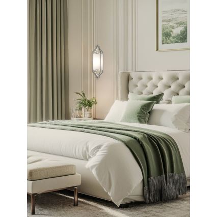 Open Design OR85853 - Lustr na tyči ZUNDO 1xE27/15W/230V matný chrom/bílá