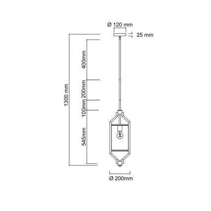 Open Design OR85853 - Lustr na tyči ZUNDO 1xE27/15W/230V matný chrom/bílá