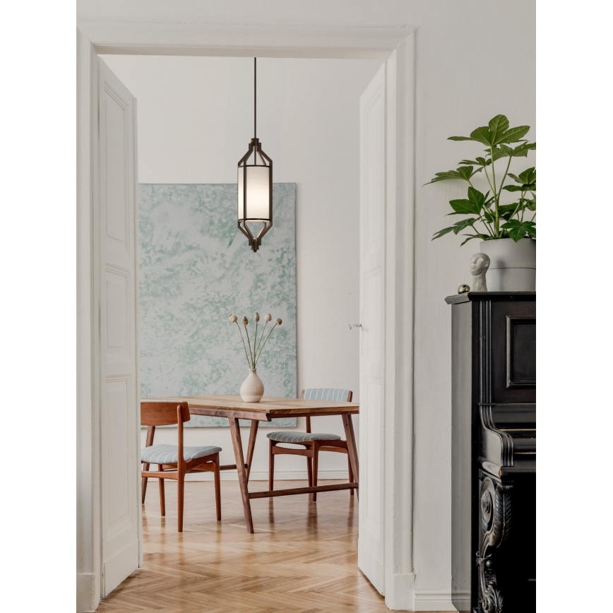 Open Design OR85877 - Lustr na tyči ZUNDO 1xE27/15W/230V hnědá/béžová