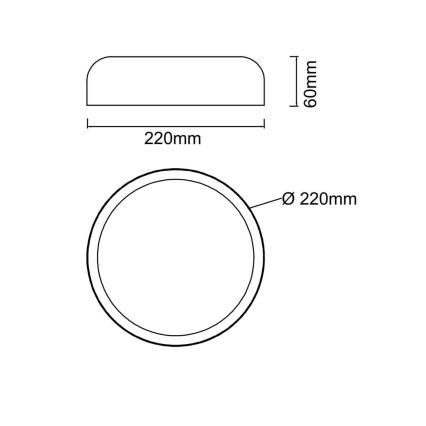 Open Design OR85921 - LED Stropní svítidlo CEDRONE LED/14W/230V 3000/4500/6500K pr. 22 cm černá