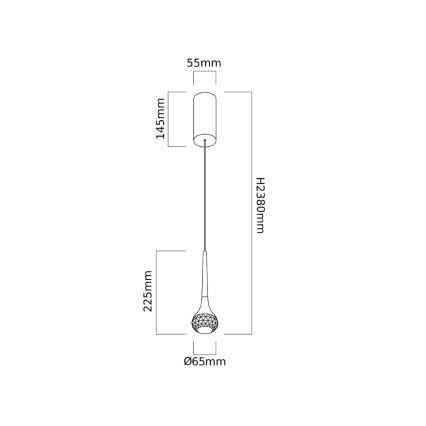 Open Design OR86171 - LED Lustr na lanku CRIMA LED/7W/230V mosaz