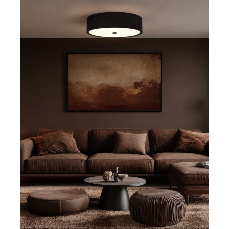 Open Design OR86584 - Stropní svítidlo ZALINDRO 4xE27/15W/230V pr. 54,5 cm černá