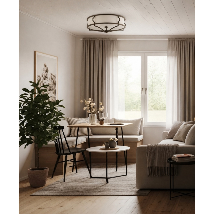 Open Design OR86607 - Stropní svítidlo STESSO 4xE27/12W/230V pr. 65 cm hnědá