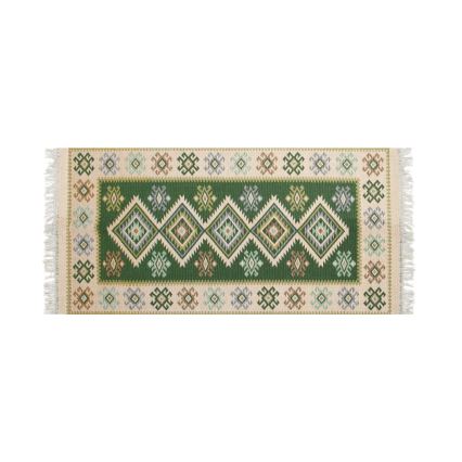 Orientální koberec KILIM 80x150 cm zelená