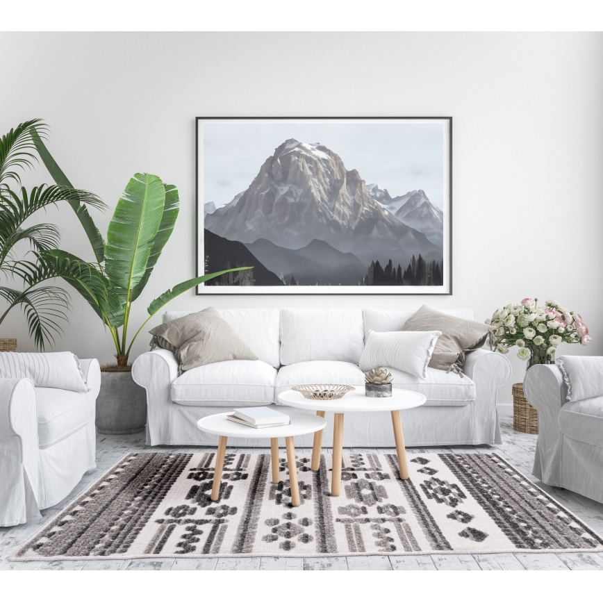 Orientální koberec NEPAL 80x153 cm šedá/bílá