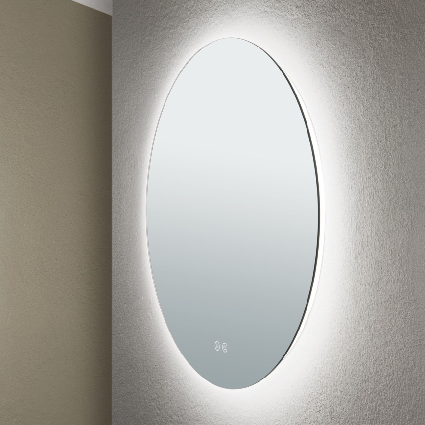 LED Koupelnové vyhřívané nástěnné zrcadlo s podsvícením FOCUS LED/25W/230V 3000/4200/6000K pr. 60 cm IP44