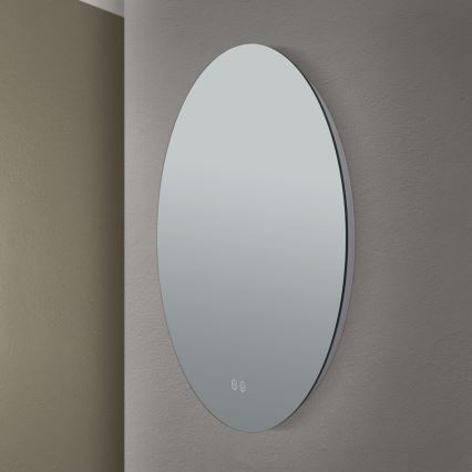 LED Koupelnové vyhřívané nástěnné zrcadlo s podsvícením FOCUS LED/25W/230V 3000/4200/6000K pr. 60 cm IP44