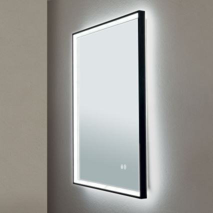 LED Koupelnové vyhřívané nástěnné zrcadlo s podsvícením FRAME LED/48W/230V 3000/4000/6000K 60x45 cm IP44