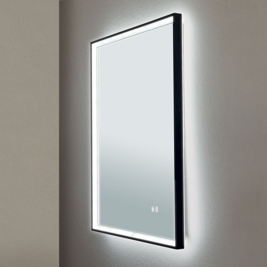 LED Koupelnové vyhřívané nástěnné zrcadlo s podsvícením FRAME LED/48W/230V 3000/4000/6000K 60x45 cm IP44