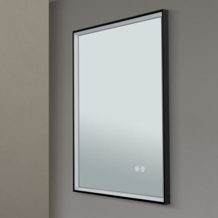 LED Koupelnové vyhřívané nástěnné zrcadlo s podsvícením FRAME LED/48W/230V 3000/4000/6000K 60x45 cm IP44