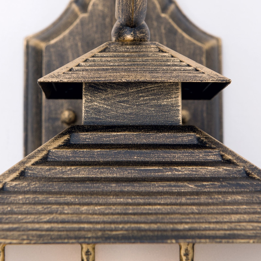 Venkovní nástěnná lampa KIKO 1xE27/11W/230V IP44 bronz/patina