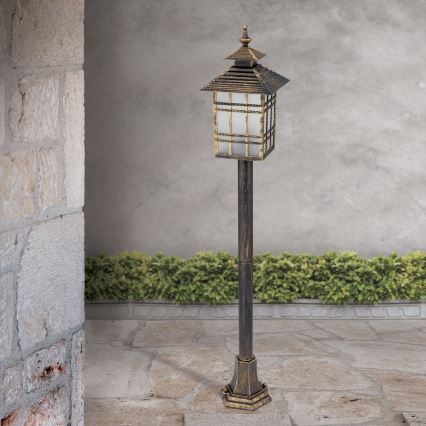 Venkovní lampa KIKO 1xE27/11W/230V IP44 bronz/patina