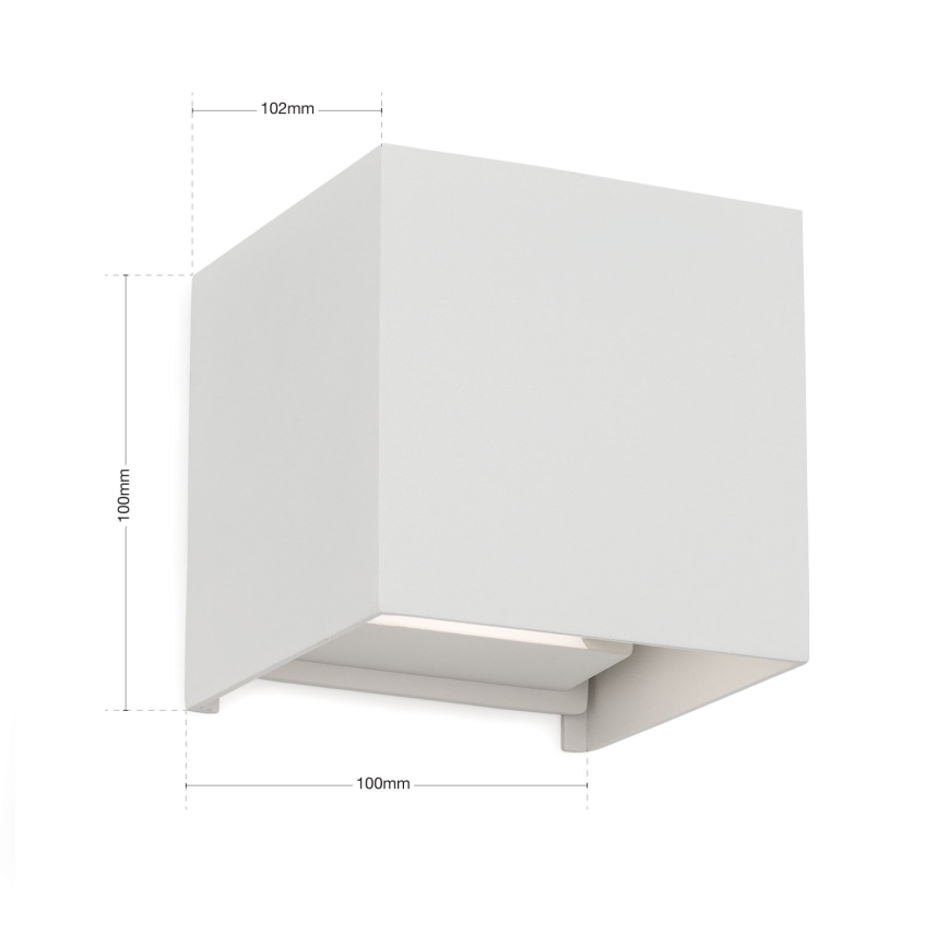 LED Venkovní nástěnné svítidlo CUBE 2xLED/3W/230V IP54 bílá