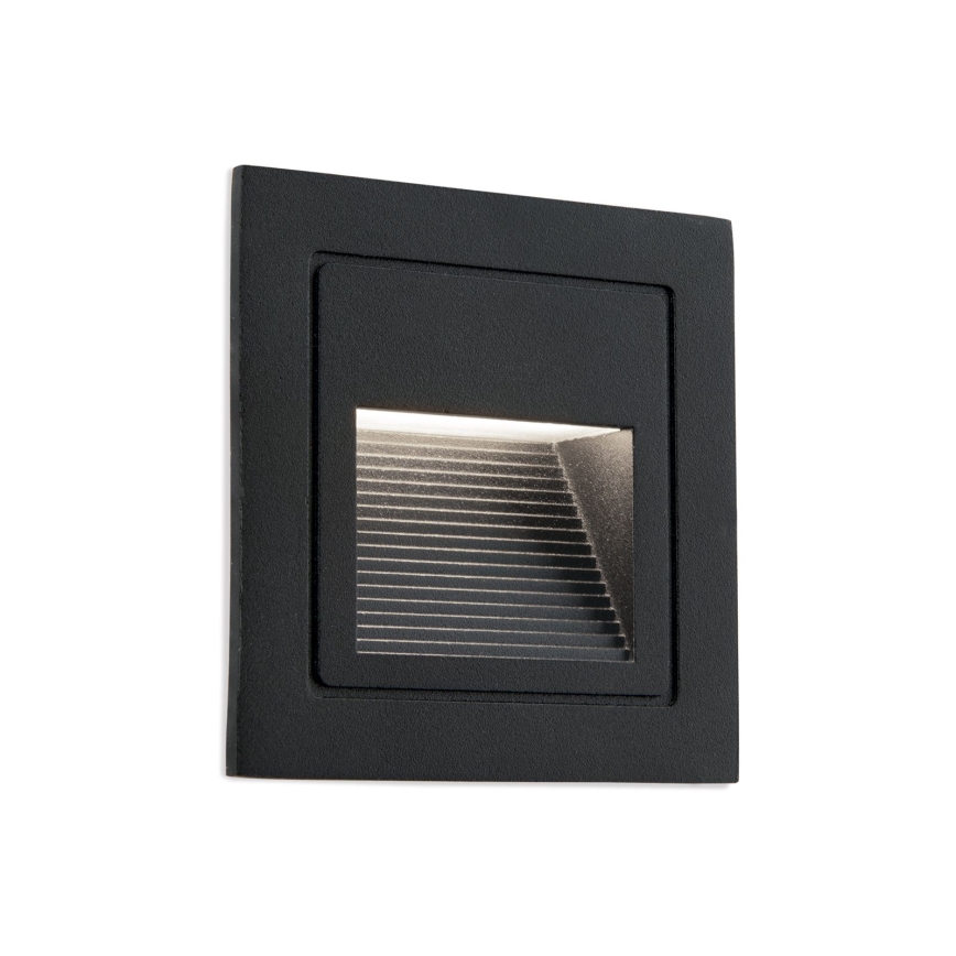 LED Vestavné svítidlo LORO LED/2W/230V IP65 černá