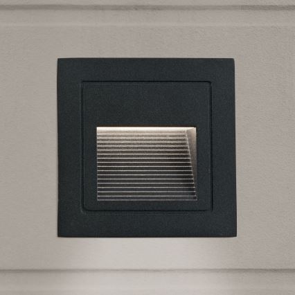LED Vestavné svítidlo LORO LED/2W/230V IP65 černá