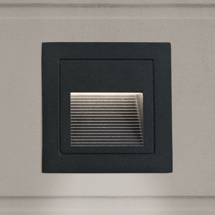 LED Vestavné svítidlo LORO LED/2W/230V IP65 černá