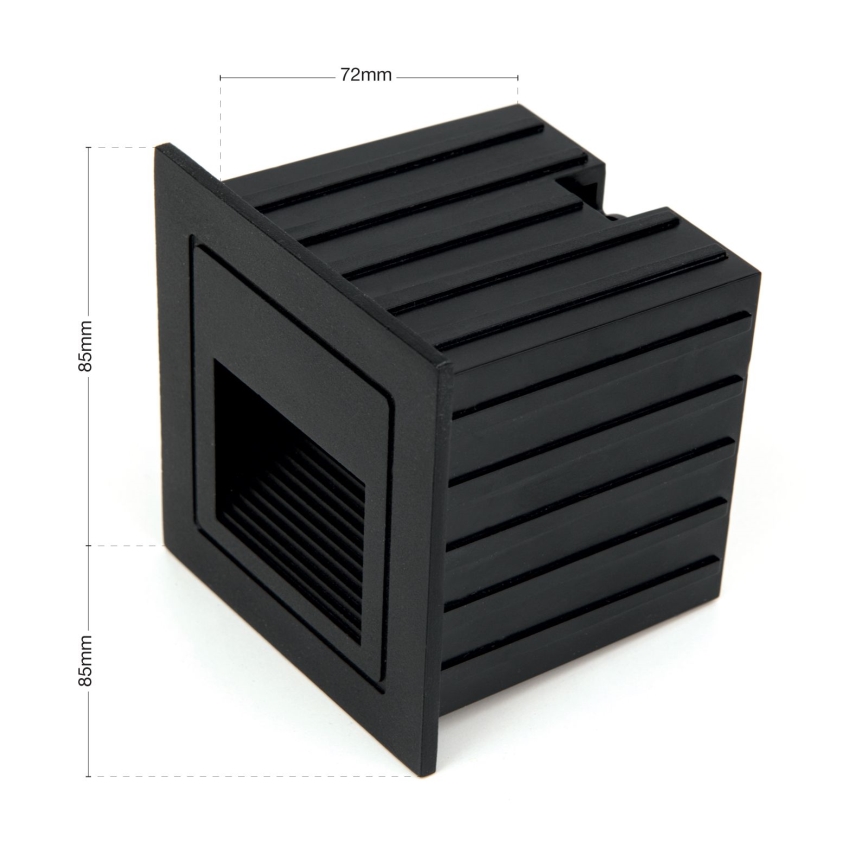 LED Vestavné svítidlo LORO LED/2W/230V IP65 černá