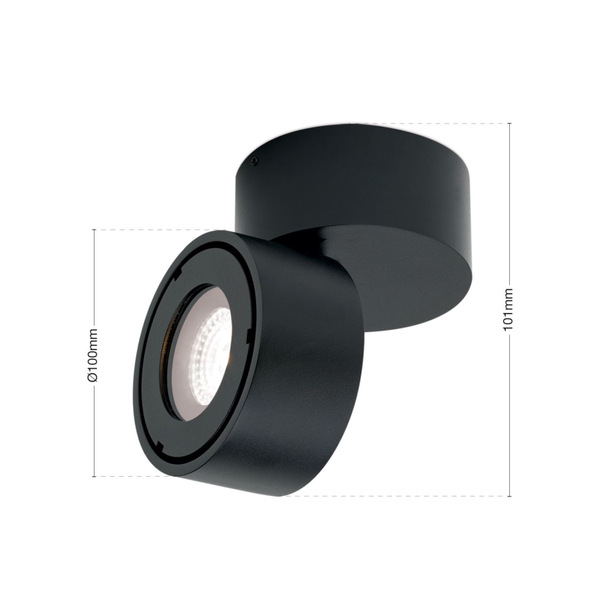 LED Stmívatelné koupelnové bodové svítidlo HARVEY LED/15W/230V IP65 černá