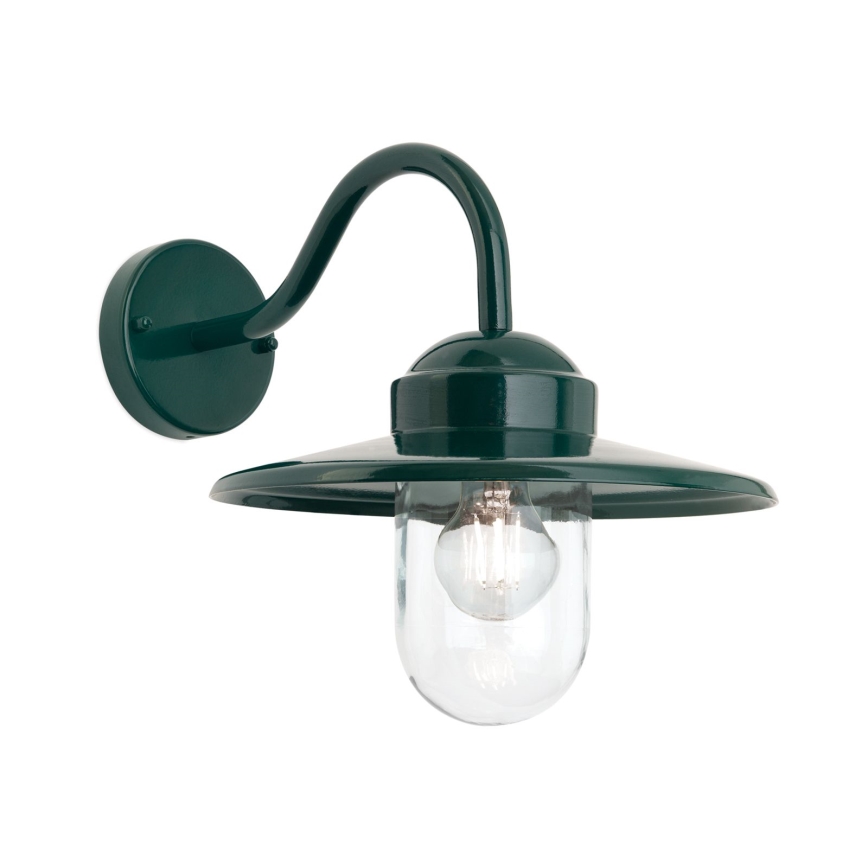 Venkovní nástěnná lampa EDWARD 1xE27/60W/230V IP44 zelená