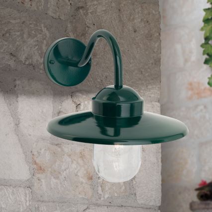 Venkovní nástěnná lampa EDWARD 1xE27/60W/230V IP44 zelená