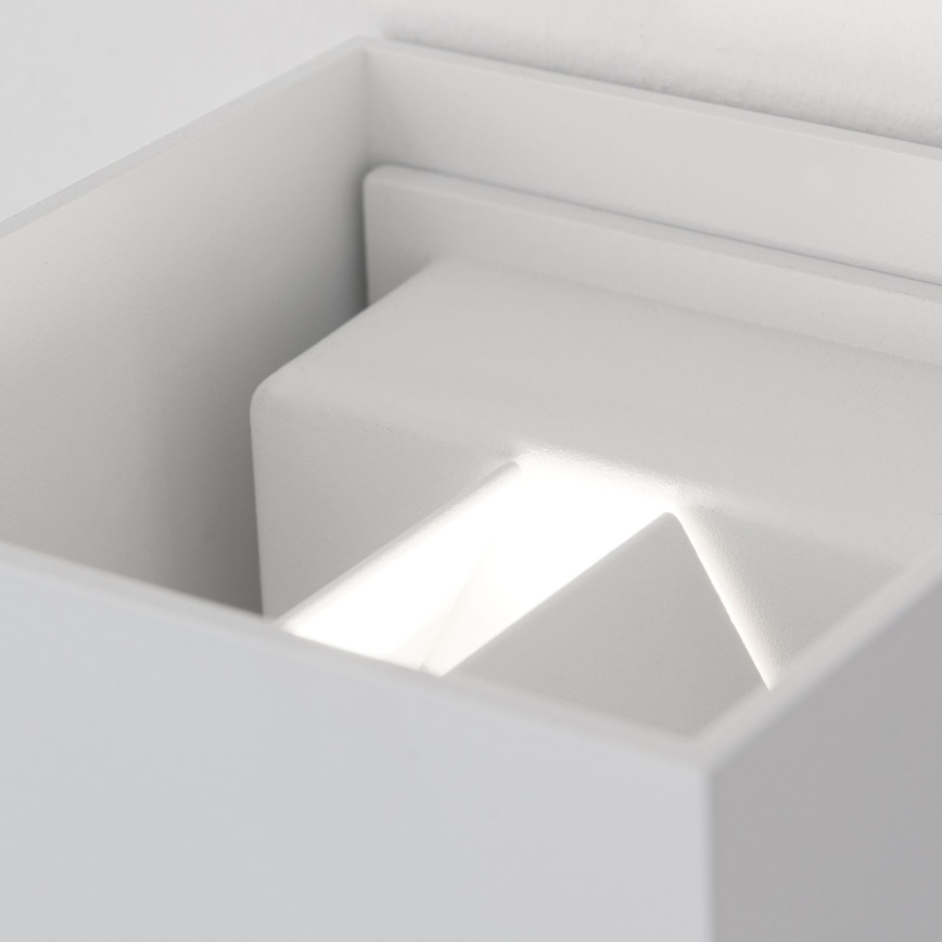 LED Venkovní nástěnné svítidlo se senzorem pohybu a soumraku CUBE-S LED/13W/230V IP54 bílá
