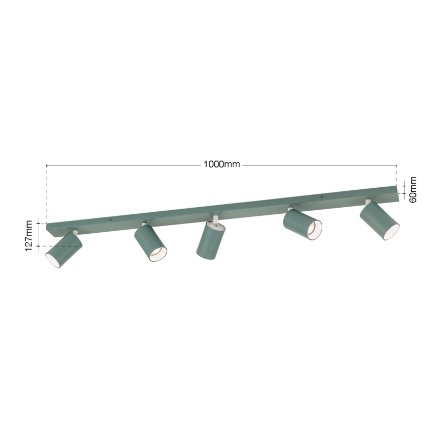 Bodové svítidlo PENN 5xGU10/13W/230V šedá