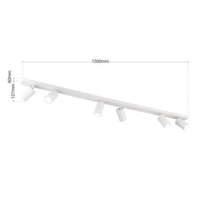 Bodové svítidlo SEAN 6xGU10/13W/230V bílá