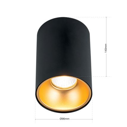 Bodové svítidlo STARLIGHT 1xGU10/50W/230V černá/zlatá