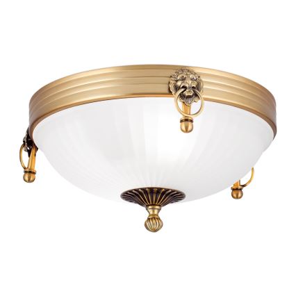 Stropní svítidlo ROCCA 2xE27/60W/230V pr. 31 cm bronz/bílá