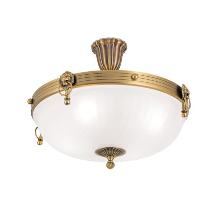 Přisazený lustr ROCCA 4xE27/60W/230V pr. 43 cm bronz/bílá